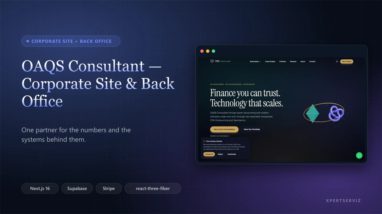 OAQS Consultant — Corporate Site & Back Office